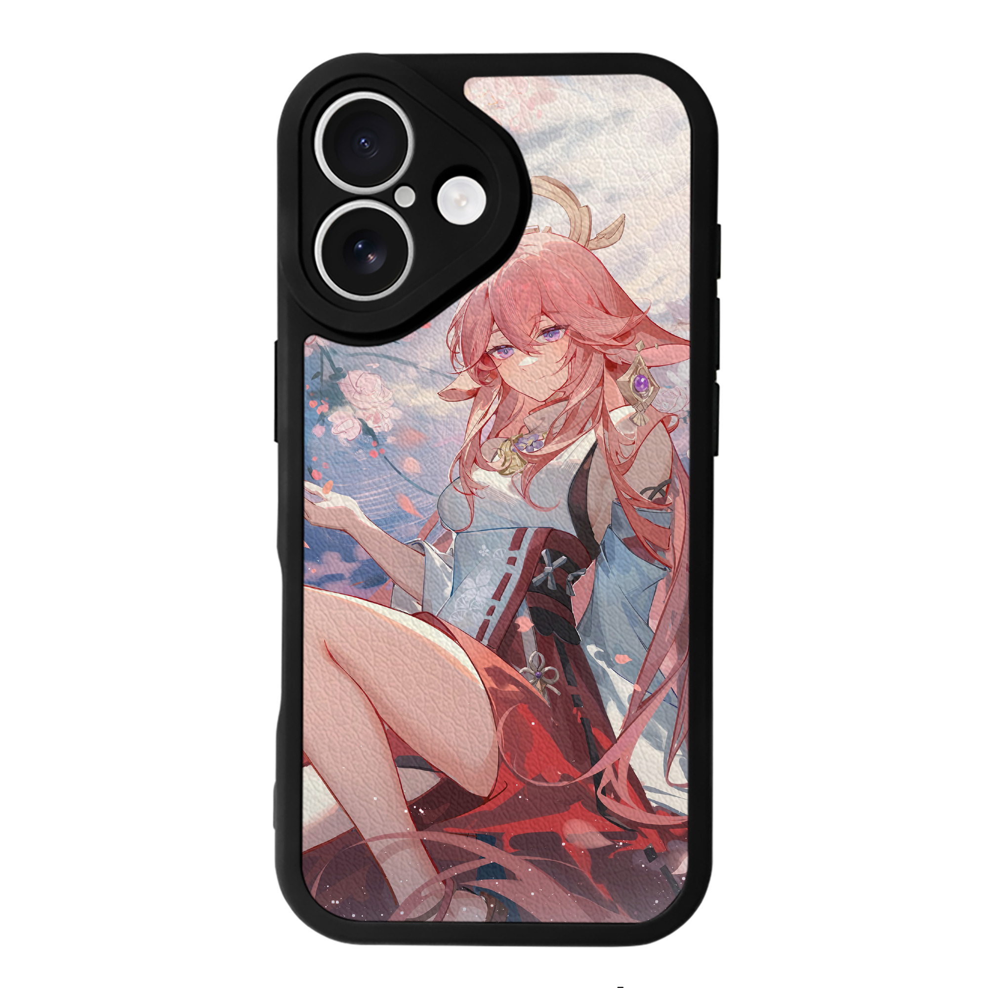 げんし神 genshin 【iPhone 16シリーズ対応】シリコンスマホケース（レザー調） 材質：シリコン